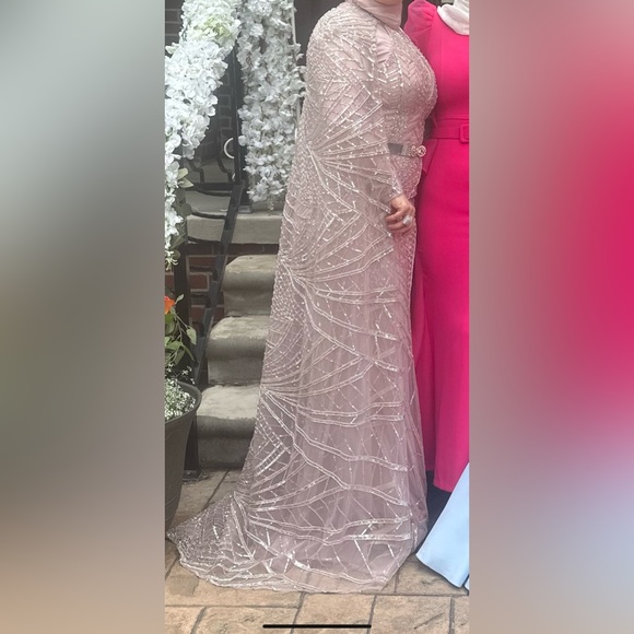 Catwalk couture dusty rose dress - Picture 4 of 5